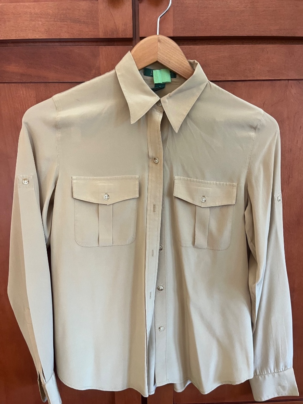 Ralph Lauren Silk Long Sleeve Camp Shirt